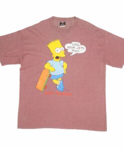 VINTAGE THE SIMPSONS BART COOL YOUR JETS MAN TEE SHIRT 1990S VINTAGE THE SIMPSONS BART COOL YOUR JETS MAN TEE SHIRT 1990S