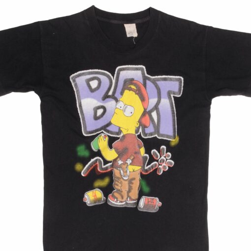 VINTAGE THE SIMPSONS BART GRAFFITI TEE SHIRT 1990S SIZE MEDIUM MADE IN USA