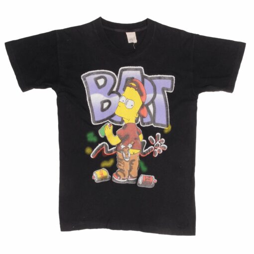 VINTAGE THE SIMPSONS BART GRAFFITI TEE SHIRT 1990S SIZE MEDIUM MADE IN USA