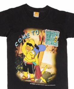 VINTAGE THE SIMPSONS HOMER AND MARGE SURFING TEE SHIRT 1999