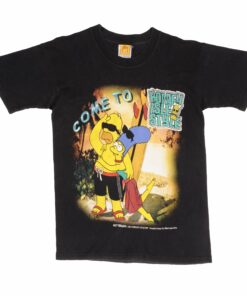 VINTAGE THE SIMPSONS HOMER AND MARGE SURFING TEE SHIRT 1999