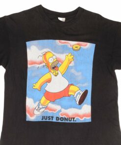 VINTAGE THE SIMPSONS HOMER JUST DONUT TEE SHIRT 1990S