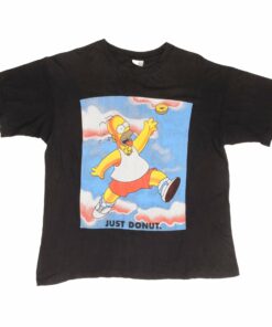 VINTAGE THE SIMPSONS HOMER JUST DONUT TEE SHIRT 1990S