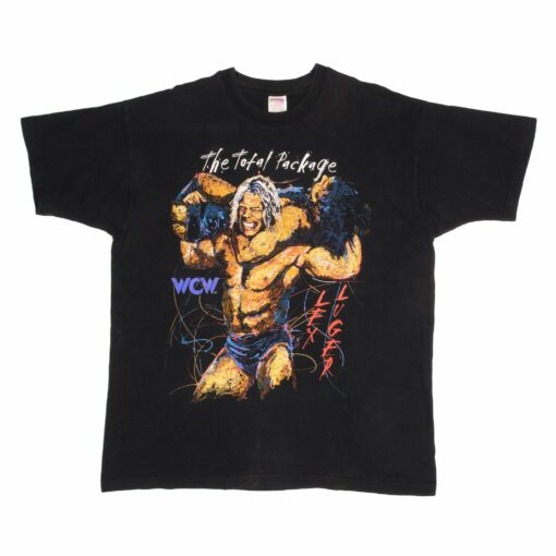 VINTAGE WCW LEX LUGER WRESTLING TEE SHIRT 1990S