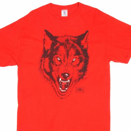 VINTAGE WCW NWO WOLF WRESTLING TEE SHIRT 1990S