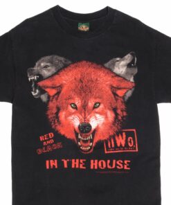 VINTAGE WCW NWO WRESTLING RED AND BLACK 1998 TEE SHIRT