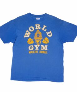 VINTAGE WORLD GYM WAIKIKI HAWAII TEE SHIRT 1990S