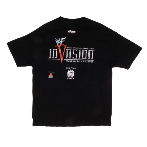 VINTAGE WWF INVASION WCW ECW SAHNE & VINCE MCMAHON TEE SHIRT 2001