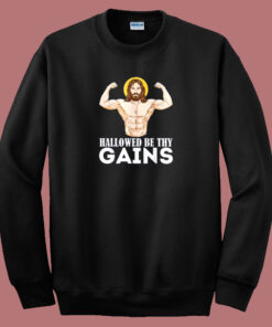 Hallowed Be Thy Gains 80s Sweatshirt Hallowed Be Thy Gains 80s Sweatshirt