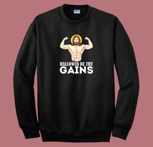 Hallowed Be Thy Gains 80s Sweatshirt