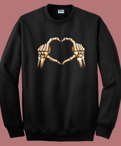 Hands Heart Skeleton Sweatshirt On Sale Hands Heart Skeleton Sweatshirt On Sale