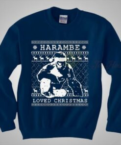 Harambe Loved Christmas Sweaters