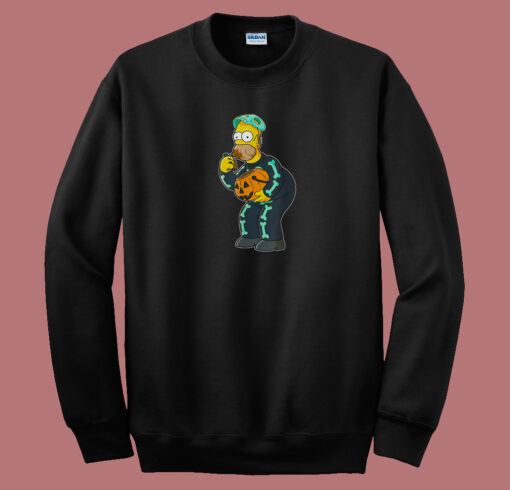 Homer Simpson Funny Candy Feast  80s Sweatshirt