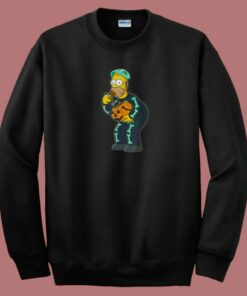 Homer Simpson Funny Candy Feast  80s Sweatshirt
