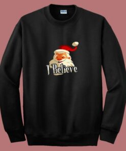 I Believe Santa Christmas 80s Sweatshirt