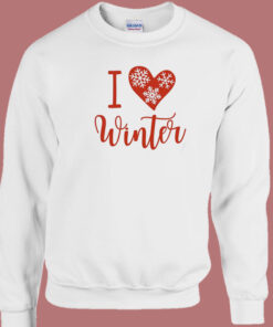 I Love Winter 80s Sweatshirt 1