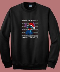 I Wish You Love Lilo And Stitch Christmas 80s Sweatshirt
