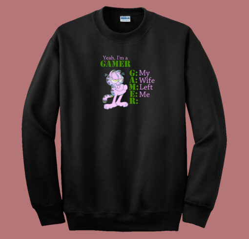 Im A Gamer Garfield 80s Sweatshirt