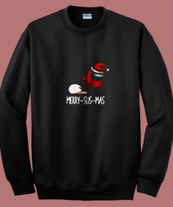 Impostor Among Us Funny Christmas Gaming 80s Sweatshirt 1