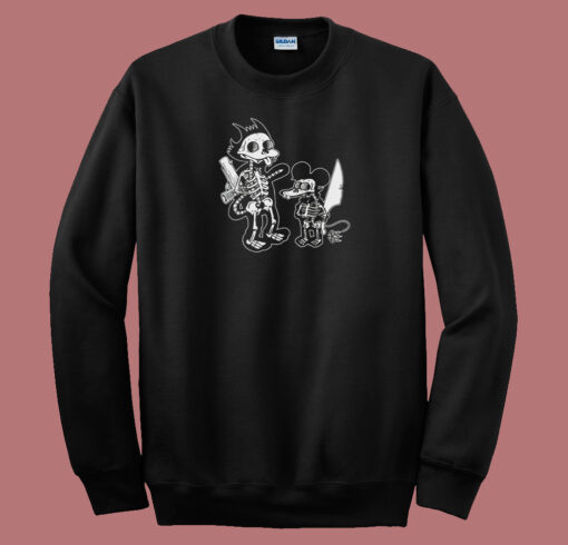 Itchy Scratchy Double Sided 80s Sweatshirt