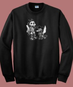 Itchy Scratchy Double Sided 80s Sweatshirt 2