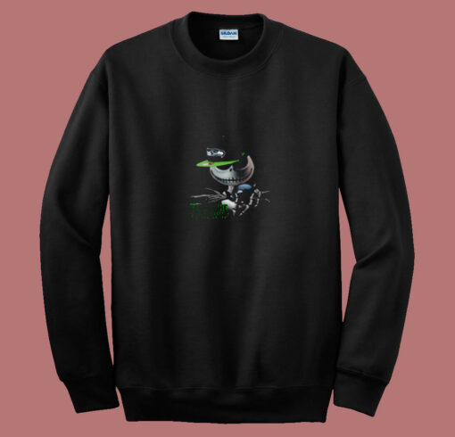 Jack Skellington Fear The Seattle Seahawks 80s Sweatshirt