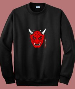 Japanese Demons Face Devil Harajuku Aesthetic 80s Sweatshirt 2