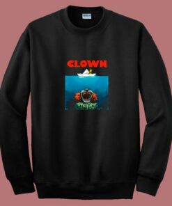 Jaws Poster Parody Stephen King Pennywise Clown 80s Sweatshirt