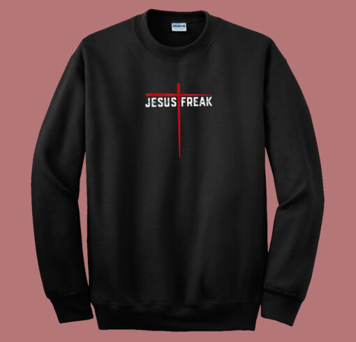 Jesus Freak Cross Aesthetic 80s Sweatshirt