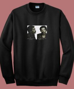 Jimi Hendrix Arrested Photo Police 1969 80s Sweatshirt