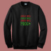 Jingle Bell Frog Funny Christmas 80s Sweatshirt