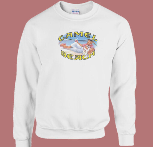 Joe Camel Beach Cigarette 80s Sweatshirt On Sale