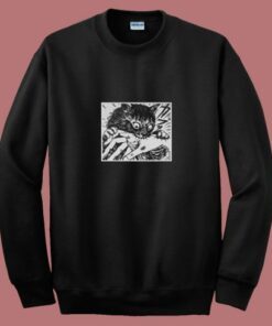 Junji Ito Cat Diary Anime Horror 80s Sweatshirt