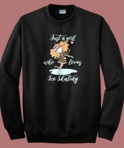 Just A Girl Who Loves Ice Skating 80s Sweatshirt