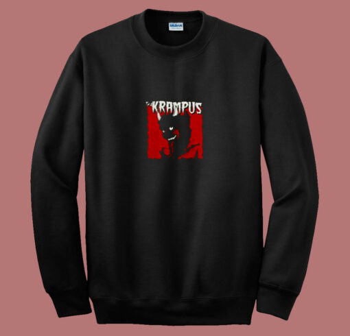 Krampus Evil Santa Claus Christmas Demon 80s Sweatshirt