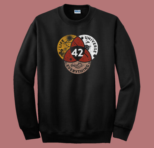 Life Universe Everything 80s Sweatshirt