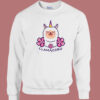 Llama Unicorn Funny 80s Sweatshirt