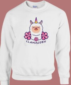 Llama Unicorn Funny 80s Sweatshirt 2