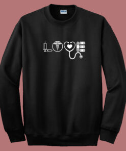 Love Nurse Valentines Day 80s Sweatshirt Love Nurse Valentines Day 80s Sweatshirt