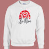 Love Valentine Boho Rainbow Lips 80s Sweatshirt