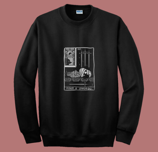 Lucky As Four Of Swords 80s Sweatshirt