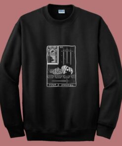 Lucky As Four Of Swords 80s Sweatshirt