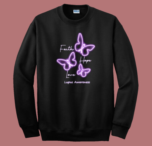 Lupus Awareness Graphic 80s Sweatshirt