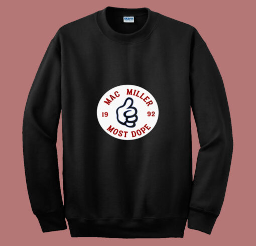 Mac Miller Most Dope Circle Logo 80s Sweatshirt