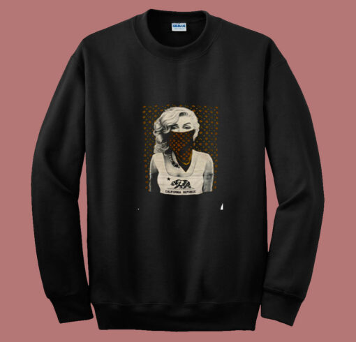 Marilyn Monroe With Ca Bandana Brown 80s Sweatshirt