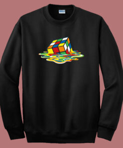 Melting Rubik Cube Funny Sweatshirt Melting Rubik Cube Funny Sweatshirt
