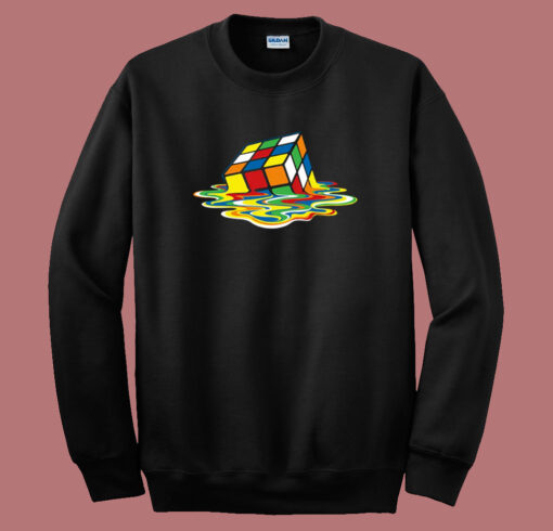 Melting Rubik Cube Funny Sweatshirt