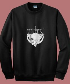 Memento Mori Skull Black 80s Sweatshirt