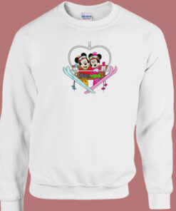 Mickey And Minnie Heart Shaped Sky Sweatshirt 1