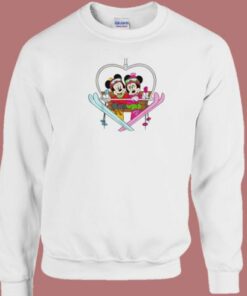Mickey And Minnie Heart Shaped Sky Sweatshirt 2